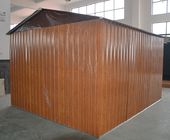 Kayu Warna Medium galvanis Baja Logam Taman Shed, Modular Taman Shed Kit 10x8 ft