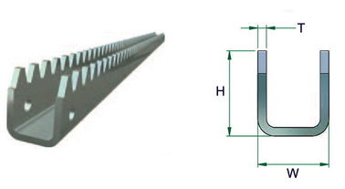 30mm tinggi rak Greenhouse lurus dan pinion, baja rak ventilasi terus menerus