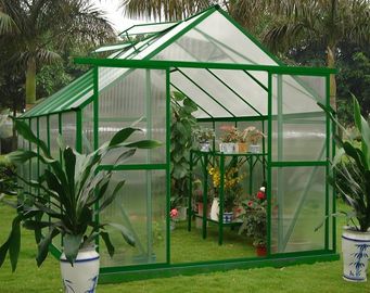 Pintu Dobel 10mm UV Twin-dinding Polycarbonate Hobby Depan Rumah kaca Kit 8 &amp;#39;X 12&amp;#39;