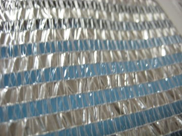 transparan garis plastik warna kain untuk rumah kaca dengan garis-garis aluminium