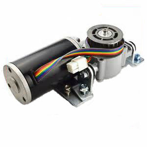 pintu otomatis peralatan bermotor pembuka pintu motorr 24VDC 65W 4200rpm abu-abu coating IP44