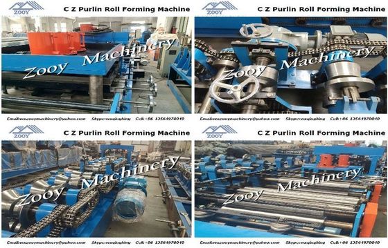 Geser Panduan Pindah Linear Guider Roll Forming Machine Untuk CZ Purlins