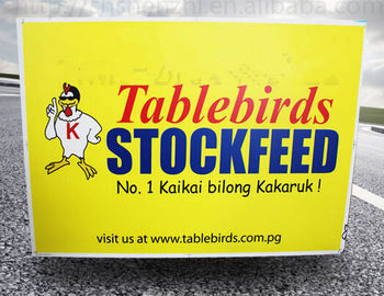 PP cetak Corrugated Plastic Sign Board / Plastik Correx Masuk / Outdoor Yard, Masuk