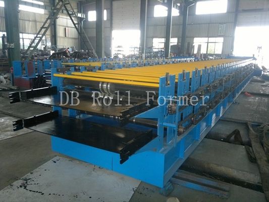 IBR Dan Bergelombang Double Layer Roll Forming Machine Kontrol 5,5 KW PLC