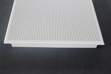 Tahan Cuaca Langit-langit Akustik Ubin Aluminium / Galvanized Steel White Coated