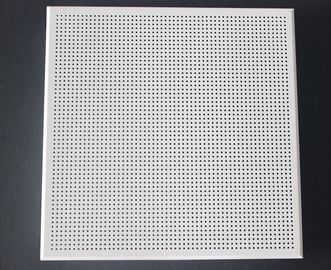 Tahan Cuaca Langit-langit Akustik Ubin Aluminium / Galvanized Steel White Coated