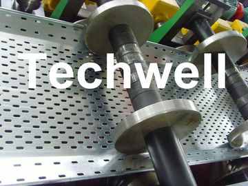 Hot - Dip Profil Galvanizing Steel Strip kabel, Cable Tray Roll Forming Machine TW-CBT300