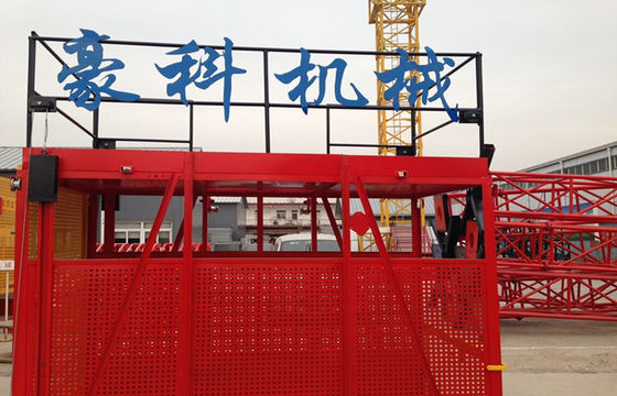 SS Series Bahan Bangunan Hoist Dengan motor listrik 15 KW Untuk ganda Cage