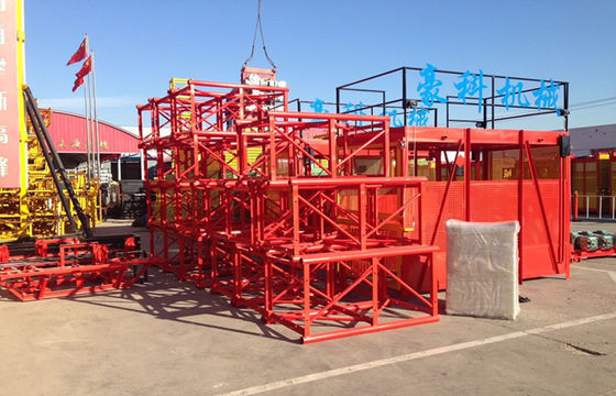 SS Series Bahan Bangunan Hoist Dengan motor listrik 15 KW Untuk ganda Cage