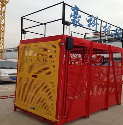 SS Series Bahan Bangunan Hoist Dengan motor listrik 15 KW Untuk ganda Cage