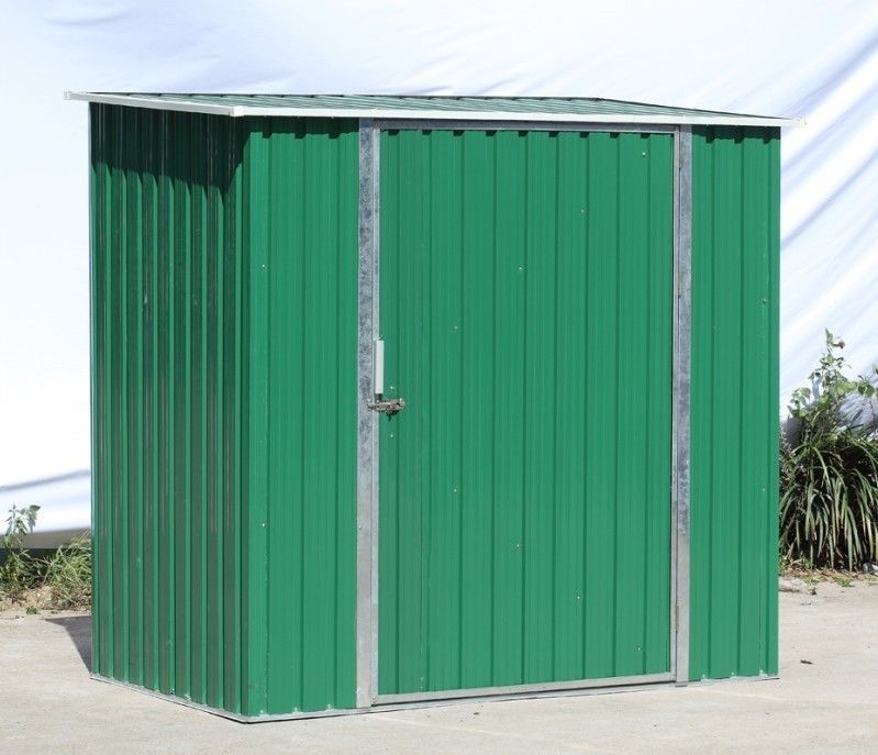 Kecil Hijau Logam Taman Shed, Mudah Merakit Logam DIY Shed Dengan Tunggal swing Pintu 6x4 ft