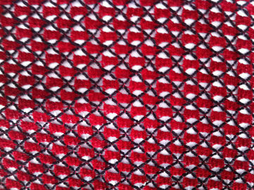 Peregangan jaring kain, kain jala kelambu, PET / Nylon Fabric Notting, abu-abu Busana shell kain